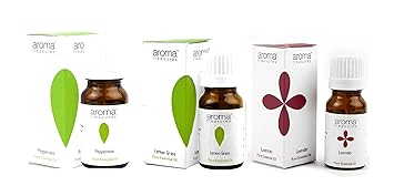 Aroma Treasures Essential Oil, 30ml Lemongrass Oil, 10ml Lavender Oil, 10ml and Peppermint Oil, 10ml