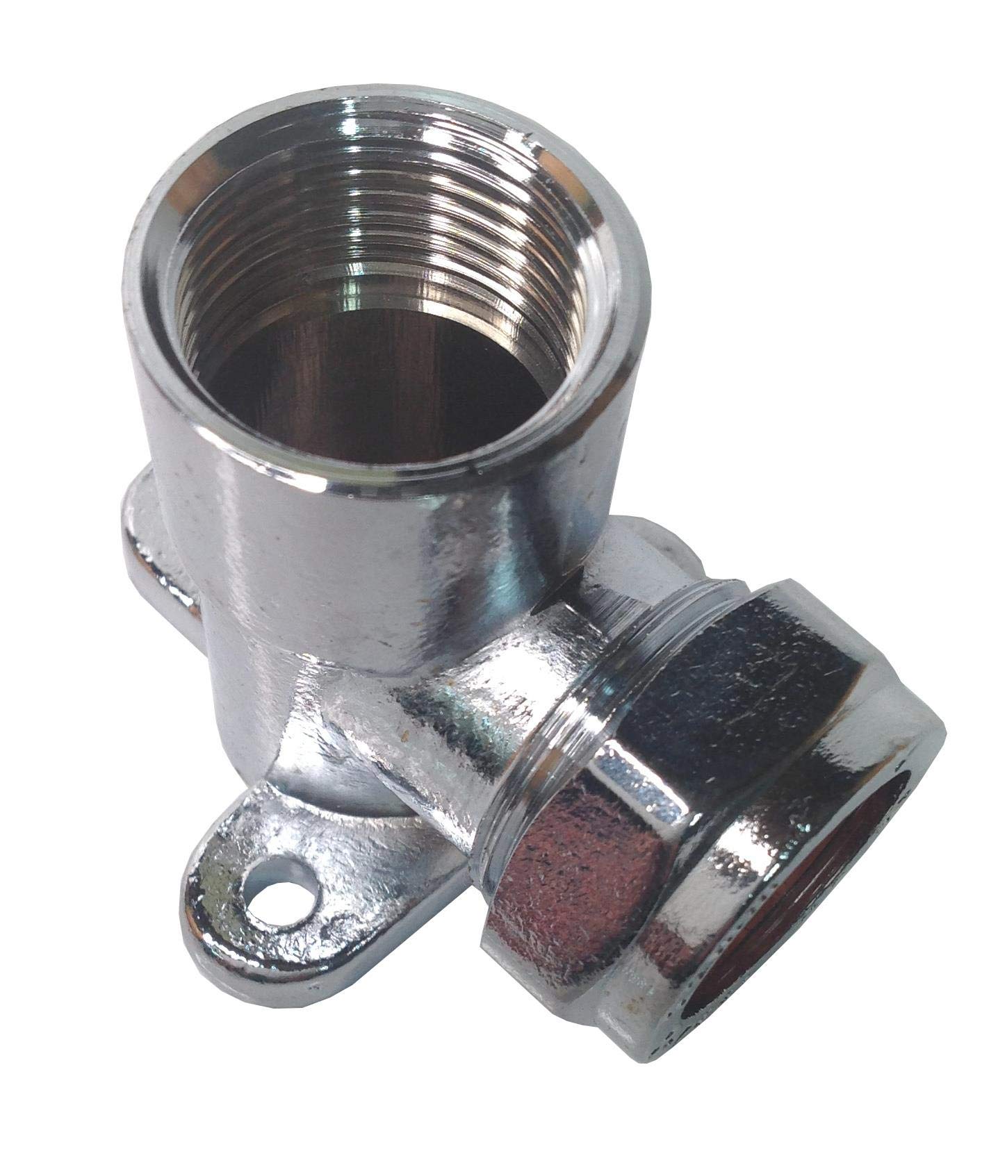 22mm x 3/4 Inch BSP Chrome Plated Wallplate Elbow