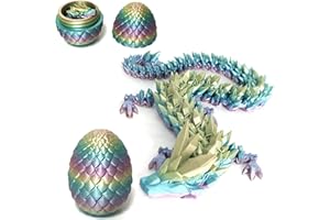 Varuotu 3D Printed Dragon Egg,Mystery Crystal Dragon Fidget Toys,Articulated Dragon,Home Desk Decor Easter Surprise Dinosaur Eggs,Adults Fidget Toys for Autism/ADHD