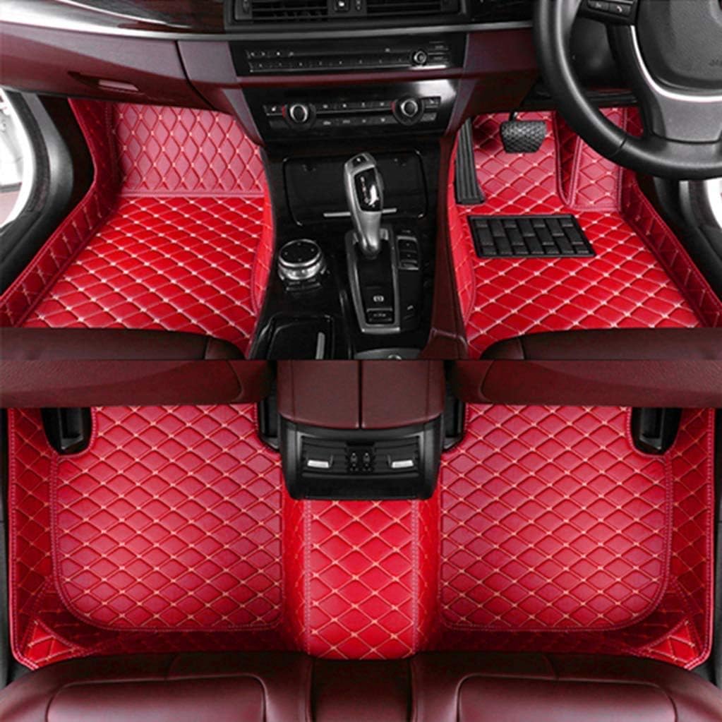 Custom Car Floor Mats For Toyota Land Cruiser Prado 2010-2018 All Full Surrounded Floor Liner Waterpoof Non-Slip Heavy Duty Fit Front Rear Mat,Red,Toyota camry 2012-2017