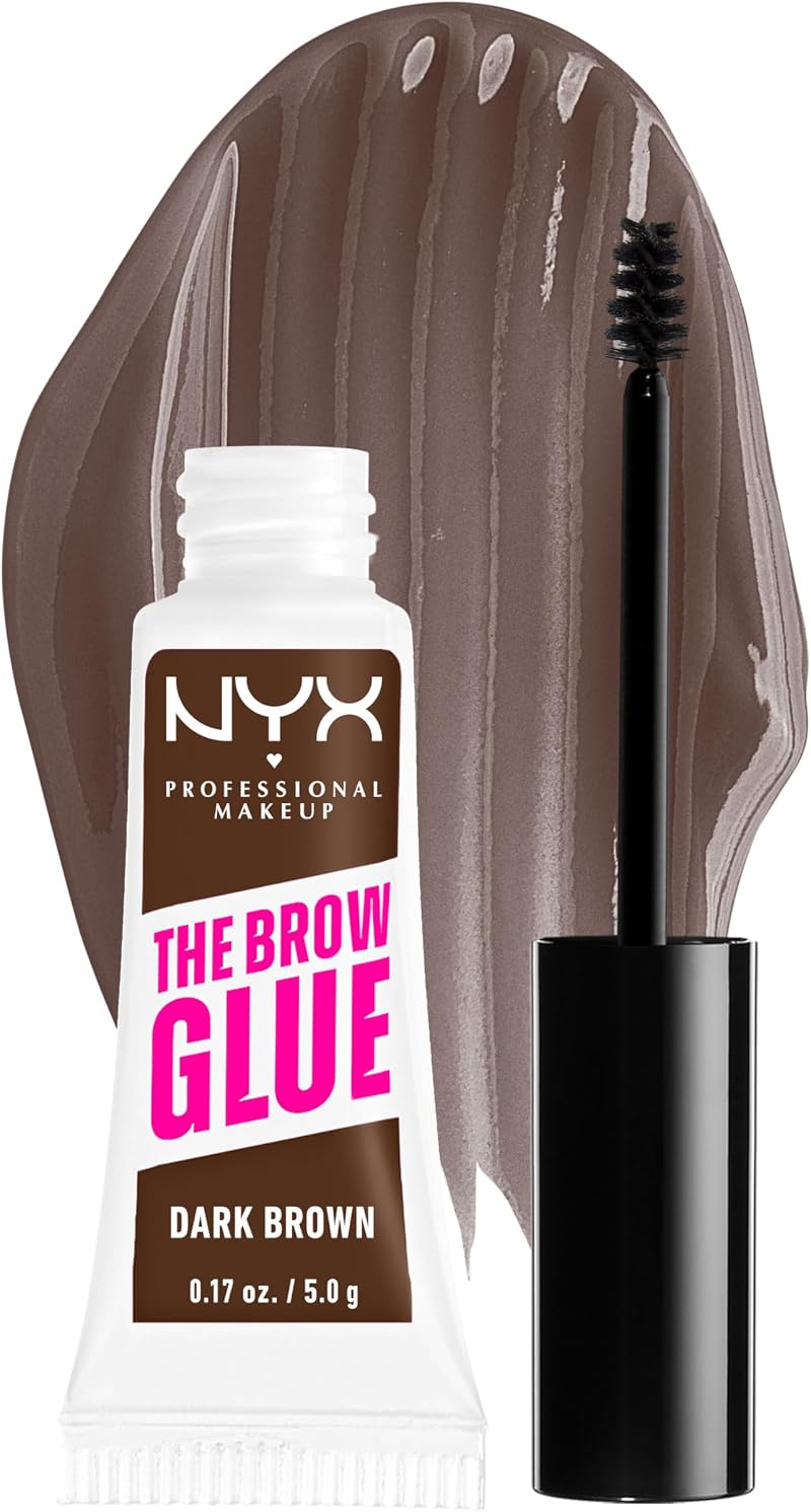 NYX Brow Glue The Brow Glue Tinted Eyebrow Gel Dark Brown 24Hr Hold