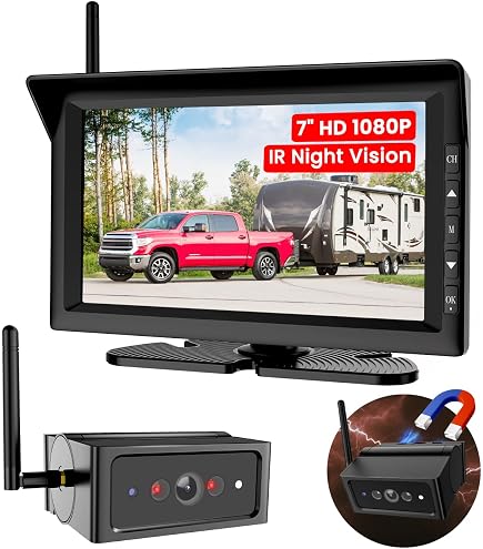 新品】Foxpark ワイヤレス バックカメラ 1080P Amazon.com: Foxpark Magnetic Wireless Backup Camera 7'' 1080P HD