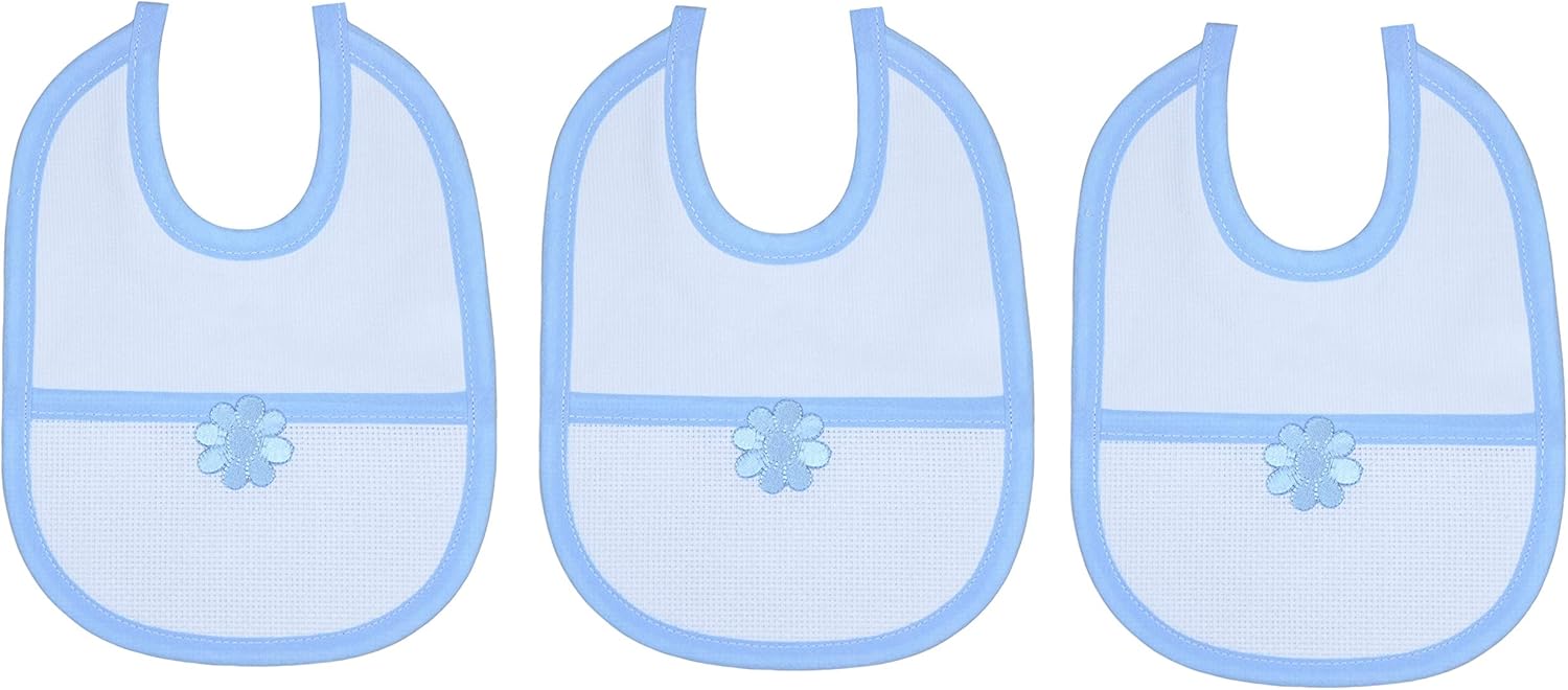 aida cloth baby bibs