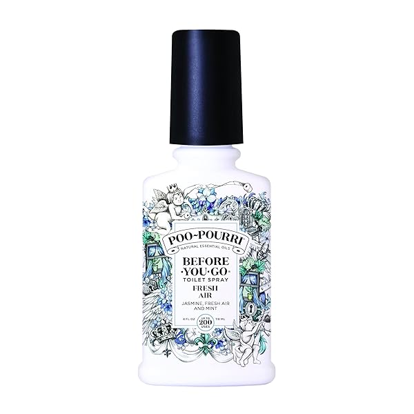 POO-POURRI BEFORE-YOU-GO TOILET SPRAY, FRESH AIR, 4 FL OZ – JASMINE, FRESH AIR AND MINT