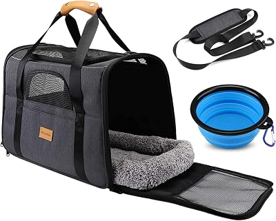 morpilot Cat Carrier Airline Approved Top Opening Breathable Mesh Grey