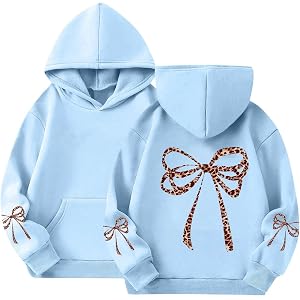 Hoodies for Teen Girls Cute Bow Hoodies Sweatshirts Oversized Sweatshirt