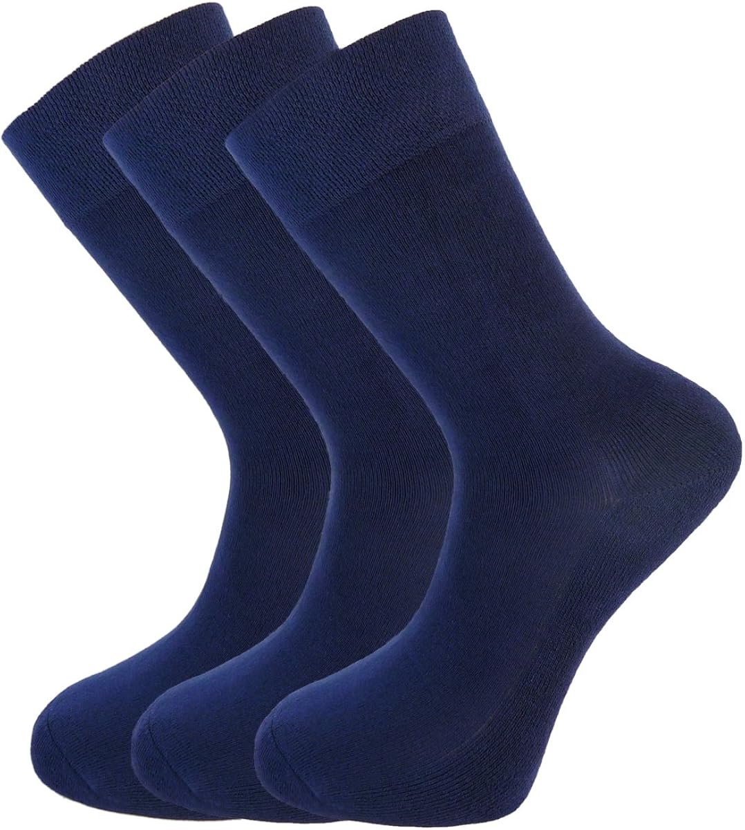Men's Bamboo socks Unique Double Sole (3 x NAVY pack) luxurious