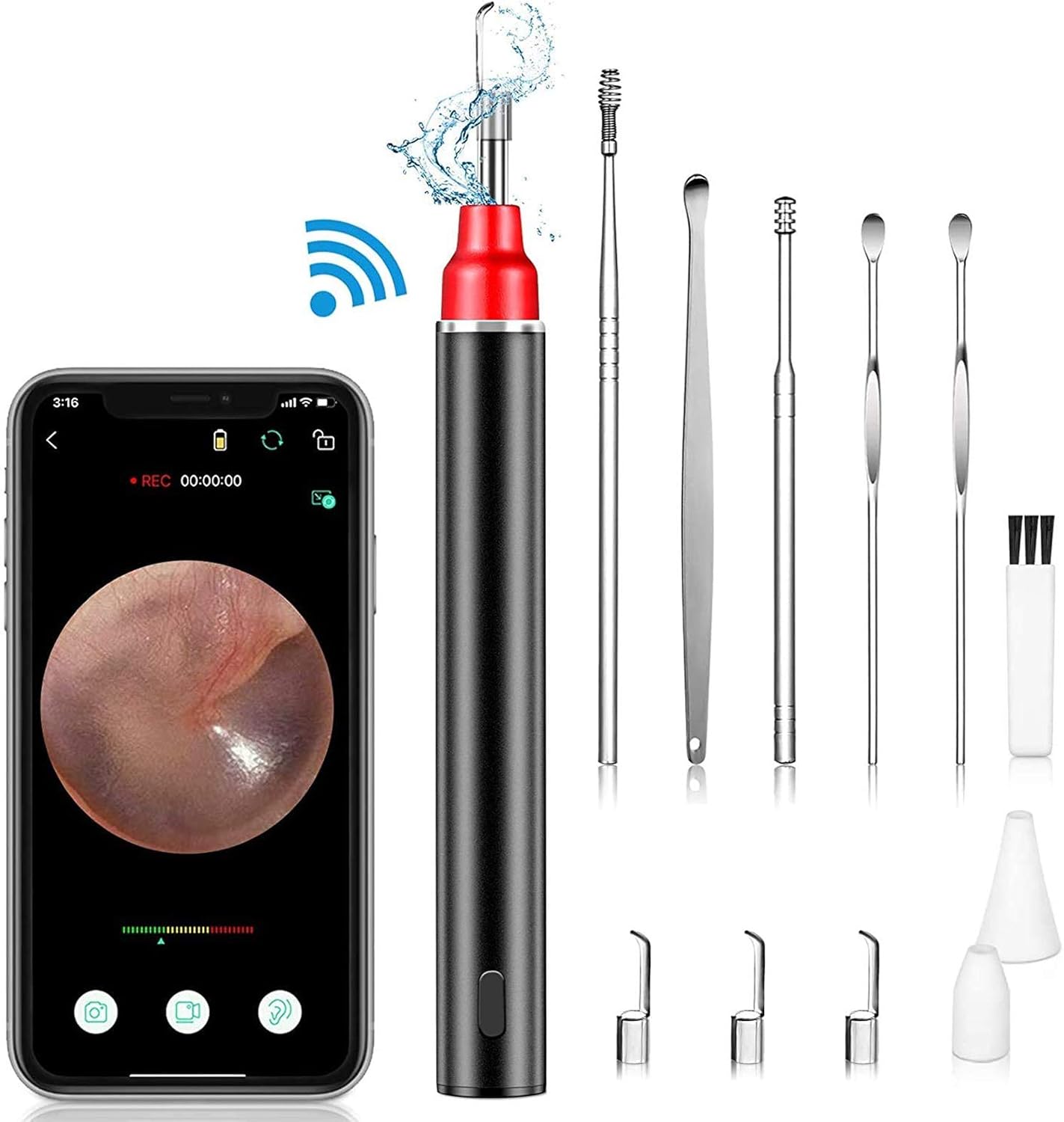 【2021 New Version】 Ear Wax Remover Wireless Otoscope, VANBAR WiFi Ear