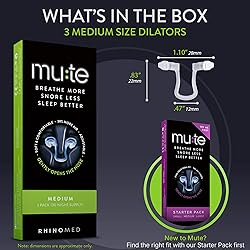 Mute Nasal Dilator Snoring Solution | Medium 3 Pack