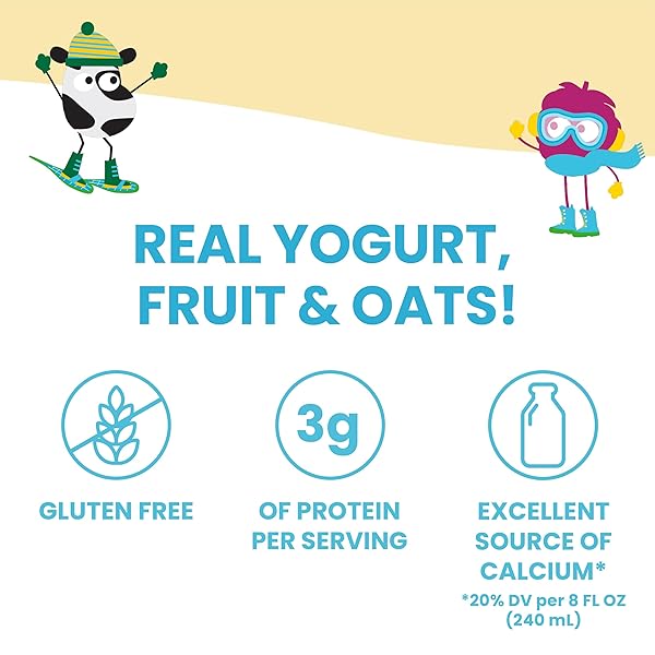 GOGO SQUEEZ MORNING SMOOTHIEZ VARIETY PACK, MIXED BERRY & STRAWBERRY BANANA, 3 OZ (PACK OF 20), GLUTEN FREE YOGURT, FRUIT AND OAT SMOOTHIE SNACKS FOR KIDS, NO PRESERVATIVES, NO FRIDGE NEEDED, BPA FREE SQUEEZE POUCHES