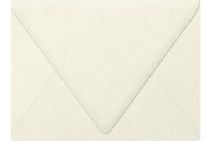 LUXPaper A7 Contour Flap Invitation Envelopes | 5 1/4" x 7 1/4" | Natural Linen | 80lb. Text | 50 Qty