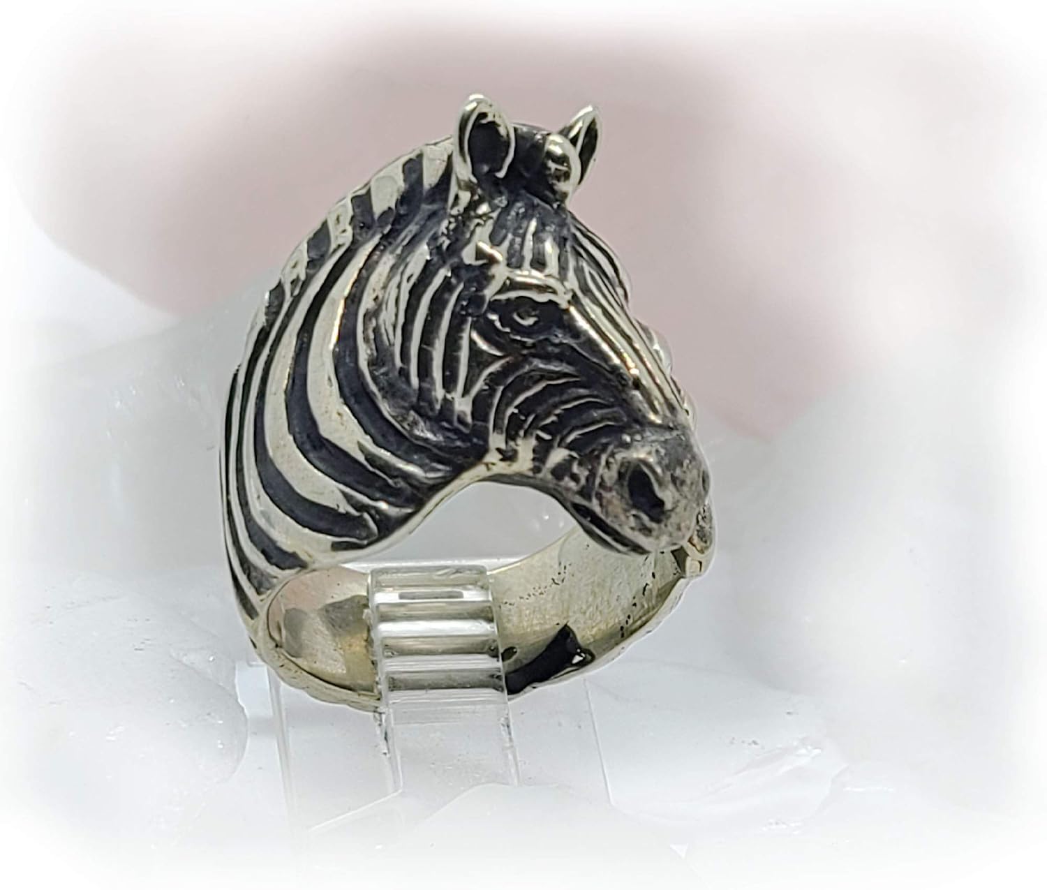 Amazon Com Zebra Sterling Silver Ring Handmade