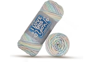HOBBY LOBBY I Love This Yarn 4 - Medium Yarn for Crocheting & Knitting – 252 Yards of Acrylic Yarn for Crocheting Blankets, Hats, & More – Craft Supplies for Handcrafting Accessories, Parcel & Bow