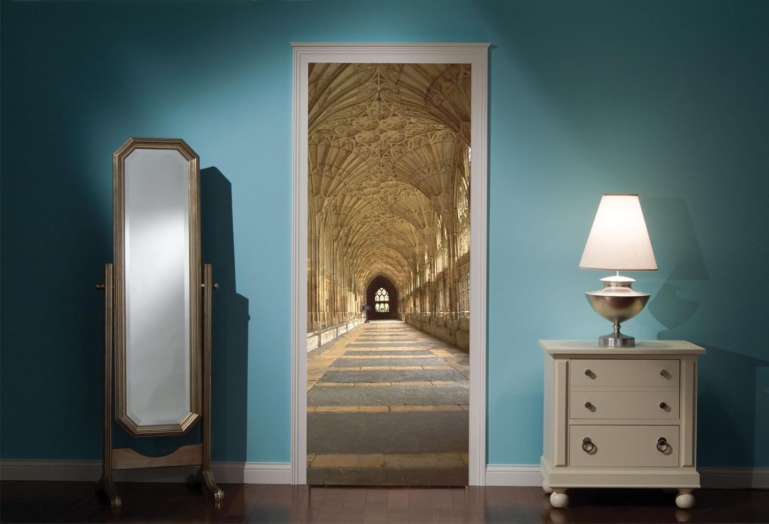 Door Mural Harry Potter Castle Hogwarts View Wall Stickers Decal