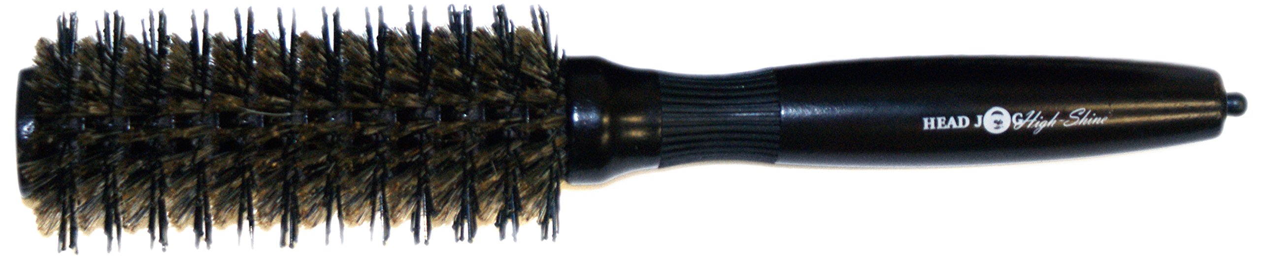 Head Jog 115 High Shine Radial Brush. Boar & Tourmaline-Infused Nylon Bristle Round Hairbrush For Quick Blow Dry, Curling, Straightening& Styling. Barrel Brush For Smooth, Shiny, Frizz Free Hair. 27mm