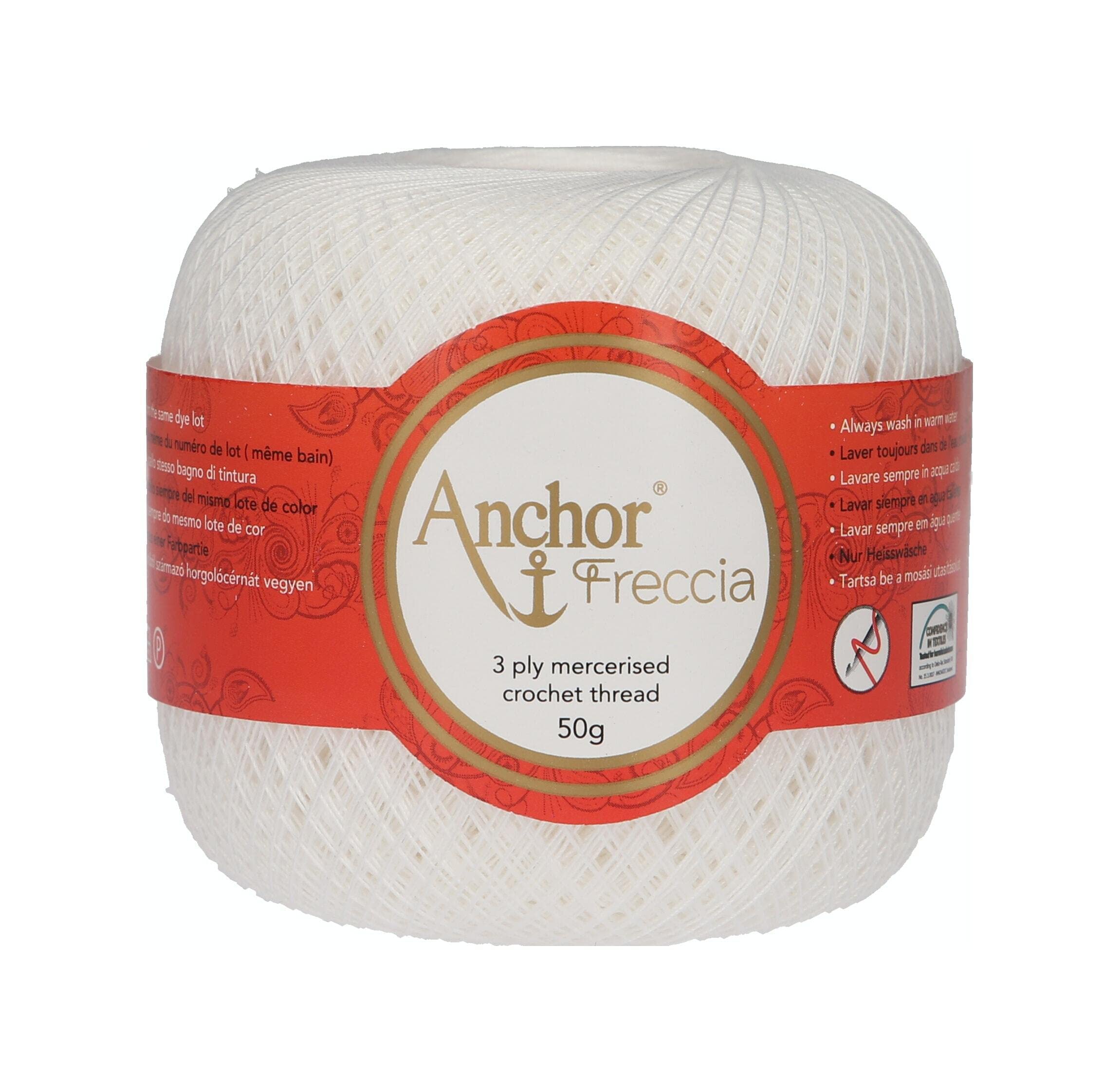 Anchor 4772025-07901 Crochet Yarn 100% Cotton 7901 Thickness 25