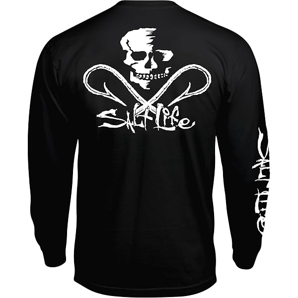 Amazon.com: Salt Life Mens Skull and Poles Long Sleeve Crew Neck