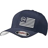 13 Star USA Flag Patriotic Flex Baseball Fitted hat -Custom Embroidered 6277 Flex Baseball Fitted hat