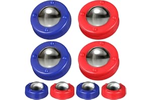 16Pcs Kids Mini Shuffleboard Pucks Set - Tabletop Equipment Rollers Colorful Tabletop Curling Game Accessories for Family Fun