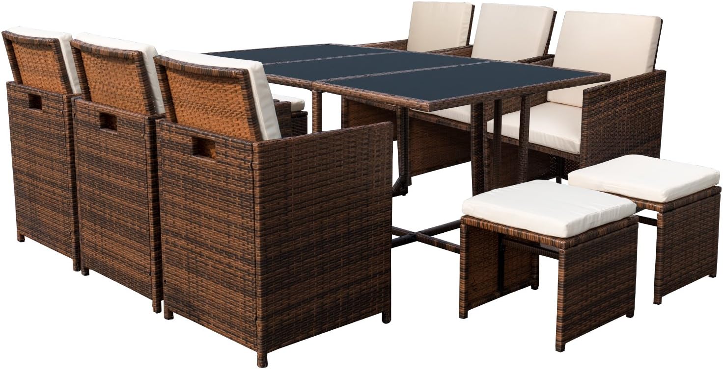 Amazon Com Devoko 11 Pieces Patio Dining Sets Outdoor Space