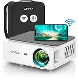 YABER V6 WiFi Bluetooth Projector 9000L Upgrade Full HD Native 1920×1080P Projector, 4P/4D Keystone Support 4k&Zoom, Portable