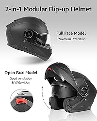 YEMA Modular Motorcycle Helmets, DOT Approved Full