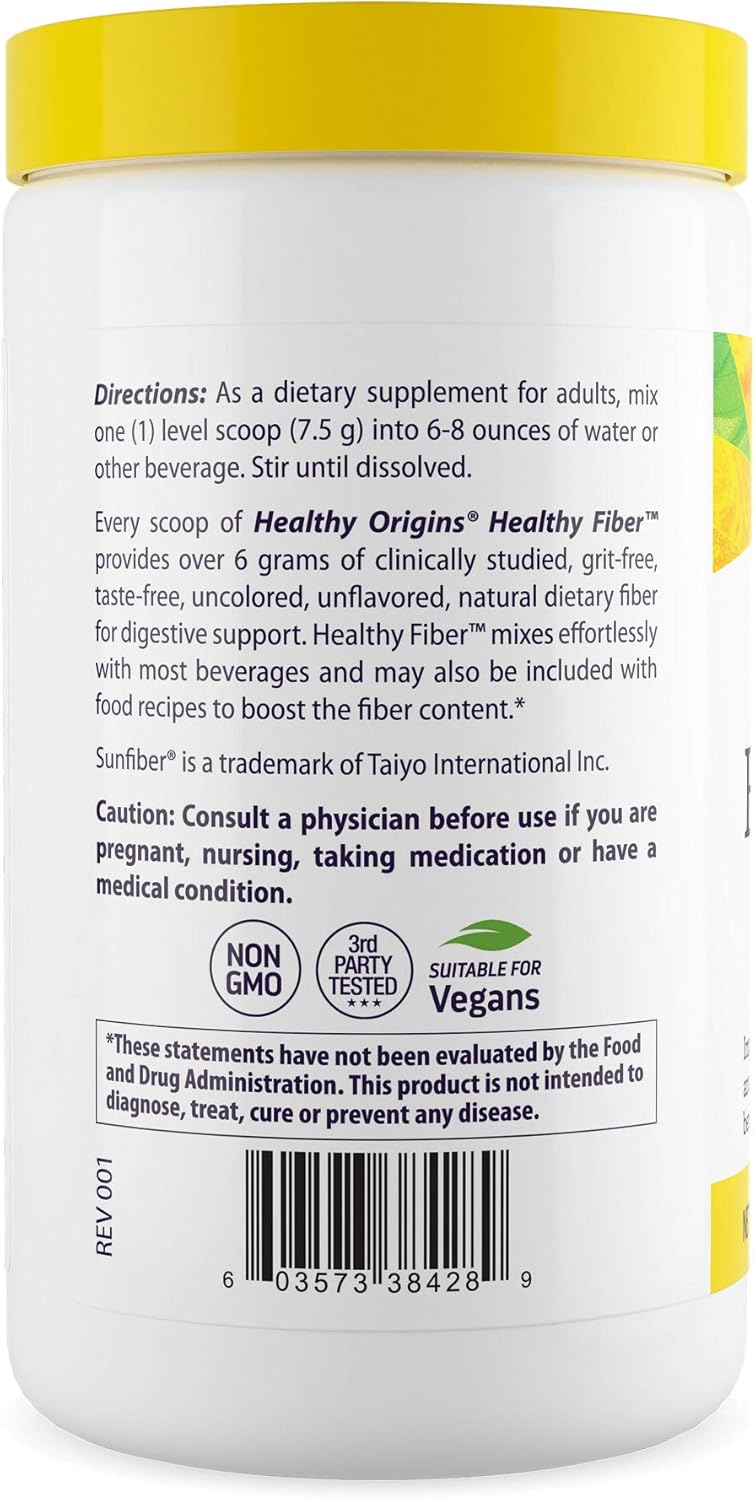 Healthy Origins Fiber All Natural, Non-GMO, 7.9 Ounce: Health & Personal Care