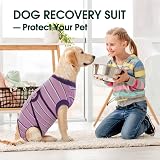 Kuoser Recovery Suit for Dogs Post-Operative Purple Breathable 6 Sizes view 8