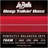 La Bella 760N Black Nylon Tape Wound Bass Strings Set 60/115 view 2