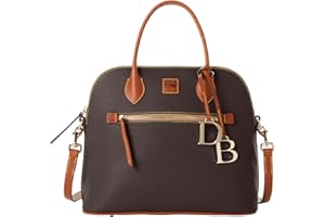 Dooney & Bourke Satchel Bags for Women, Pebble Grain Leather Domed Satchel Handbag with Optional Crossbody Bag Strap