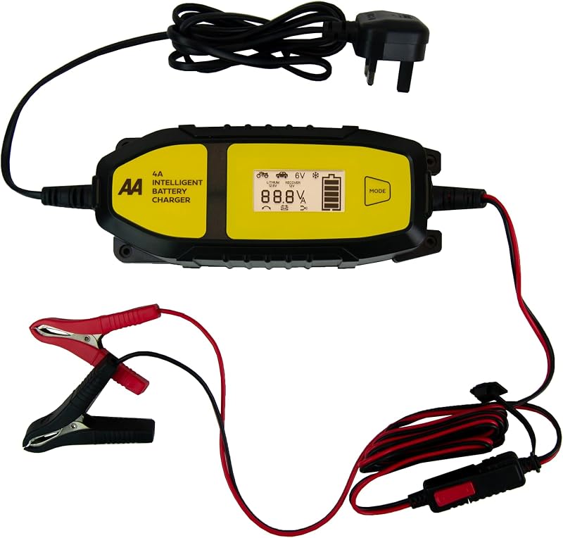 AA AA0725 4A Intelligent Car Battery Charger LCD 8 Stage Recovery 4A