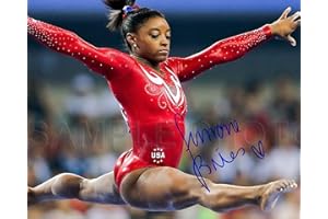 SPORTSPHOTOSUSA Simone Biles Rio Olympic Gold Medal 8x10 Signed Photo Reprint