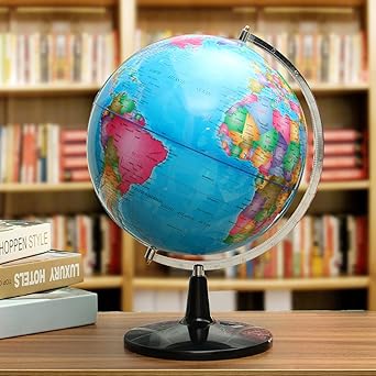 SLB Works Brand New Big Rotating Globe World Map of Earth Geography Home Decor Class Learning 12.5