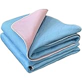 2PCS Reusable Underpads Large 34" x 36", Upgrade Cooling Waterproof Bed Pads with Heavy Absorbent, Washable for Incontinent, 