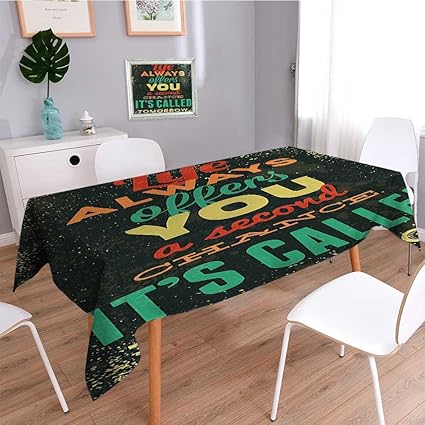 Amazon Com Scocici1588 Linen Square Tablecloth Life Always Offers