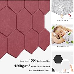 JBER Hexagon Acoustic Panels Beveled Edge Sound