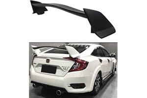 CUZTOM TUNING JDM CTR T-R 3 Pieces Style Rear Trunk Spoiler Wing Compatible with 2016-2021 10TH Gen Honda Civic Sedan