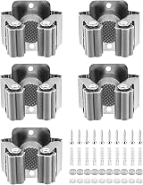 QWORK 5 Piece Mop Broom Holder Wall Mounted Organizer view 7