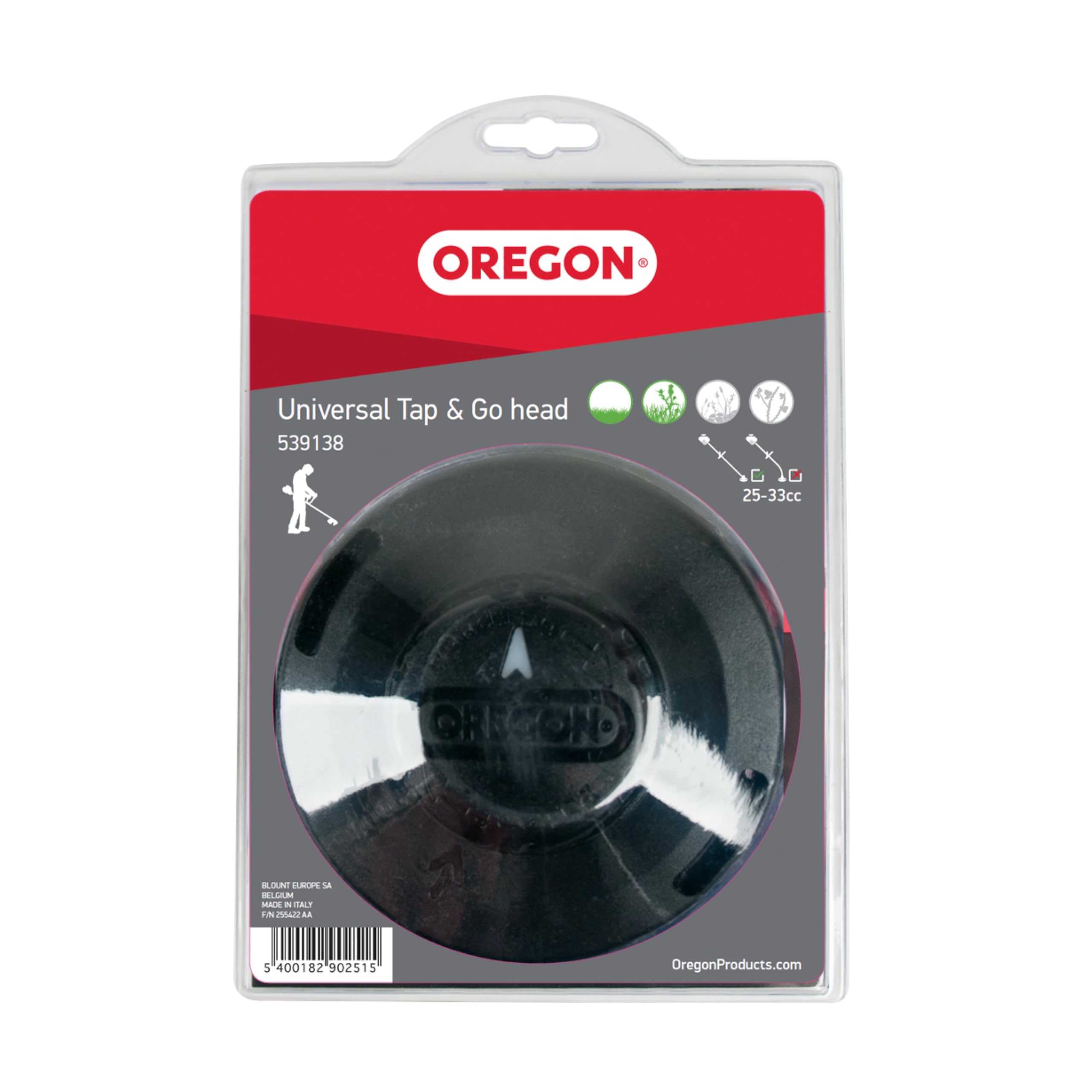 Oregon Boltless Tap and Go Bump Feed 109mm Universal Strimmer Head, Trimmer Head for Grass, Weeds & Thick Vegetation, Fits Most Straight Strimmer Models, such as Stihl, Bosch, Ryobi, Worx and More