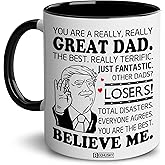 BECHUSKY Gift For Dad - Gift for Dad From Daughter, Son - Great Dads Coffee Mug - Valentine Birthday Gift For Father from Daughter, Son, Child - Mugs for Father - Best Papa Cup 11oz