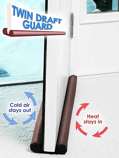 House of Quirk Twin Door Draft Guard. Stop Unwanted light and Stop escaping of cool air from air conditioner split or Window