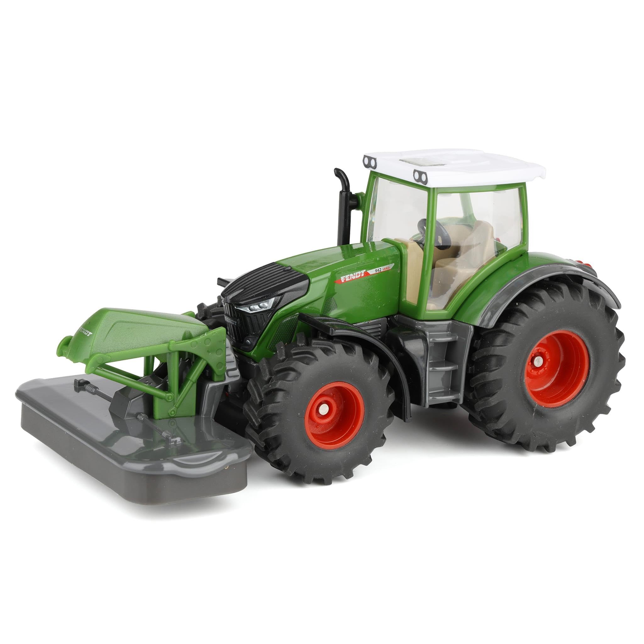 siku 2000, Fendt 942 Vario with Front Mower, Metal,Plastic, 1:50, Green, Removable mower and cab, Trailer hitch
