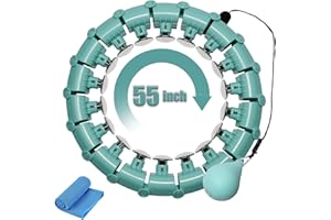 KJP Infinity Fit Hoop Plus Size Weighted Hoola Hoop for Adult Weight Loss,Infinity Exercise Hoola Hoops for Women,Workout Smart Hoop with Yoga Towel