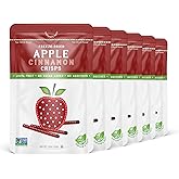 Nature’s Turn Freeze-Dried Apple Cinnamon Crisps – Healthy, Gluten-Free, Crispy & Delicious, Plant-Based Snack, Ideal for Cereal, Smoothies, School Lunches, & On-the-Go, Bags of 6 (1.2 oz Each)