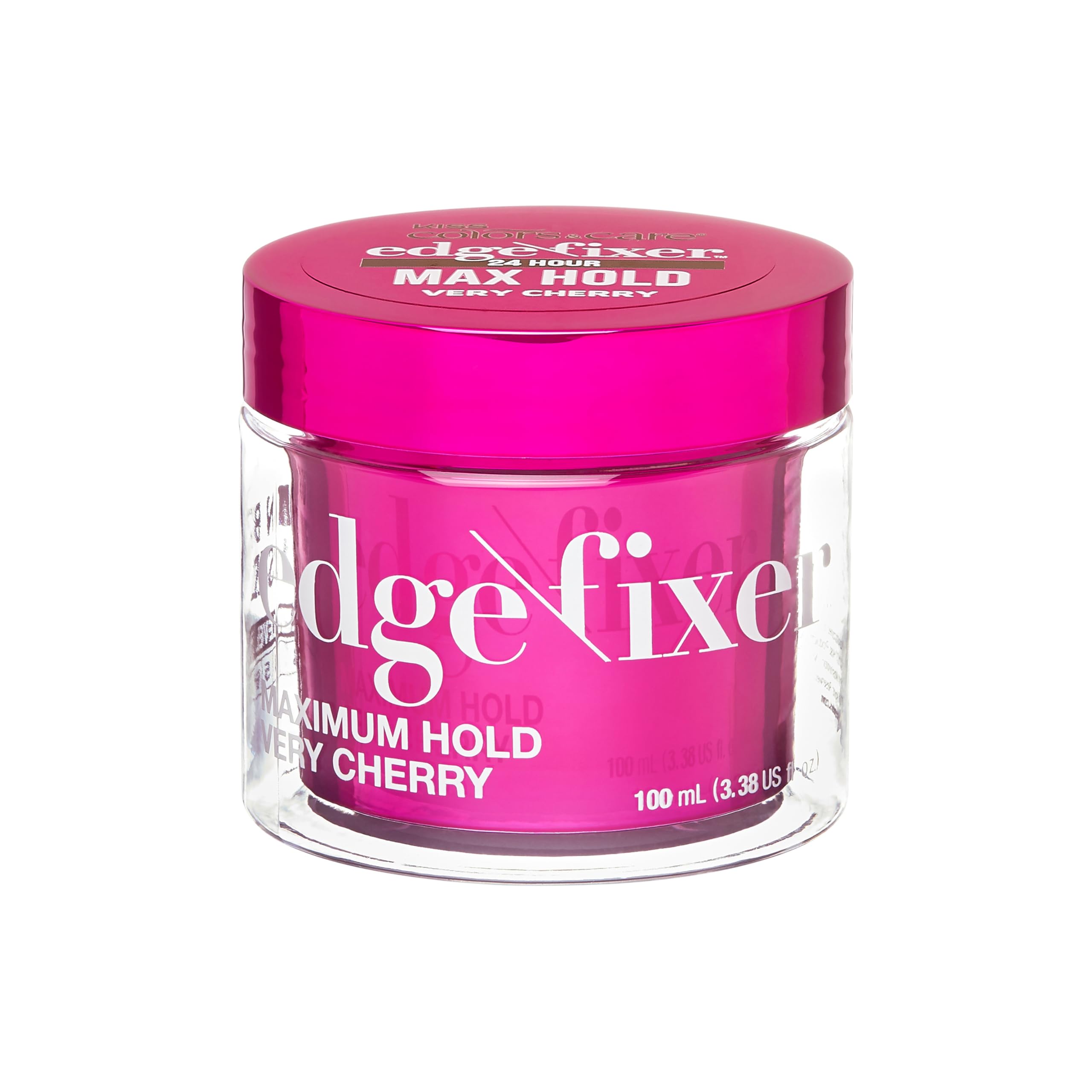 Edge Fixer 24 Hour Maximum Hold Edge Wax No Flaking Biotin B7 Infused Hair Gel 3.38 US fl.oz (Very Cherry)