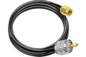 SMA to UHF Extension Cable RG58 6.6ft(2M) TUOLNK SMA Male to SO239 PL259 Male WiFi Antenna Pigtail Cable PL 259 Jumper Cable 