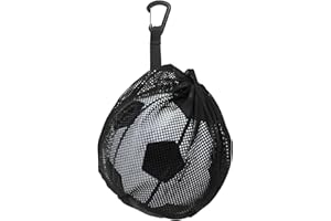 Mebiosi 10" Mesh Sports Ball Bag, Mesh Carry Bag with Zipper Pocket, Mesh Storage Sports Ball Holder for Holding Basketball, 