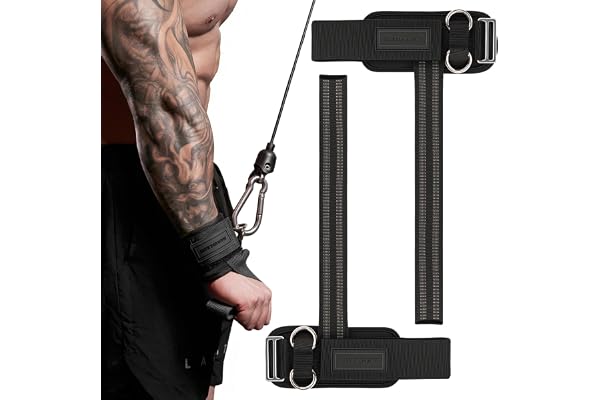 MANUEKLEAR Non-Slip Wrist Straps for Weightlifting Deadlifting, Gym Lifting Straps with D Rings for Cable Machine Workout, 10