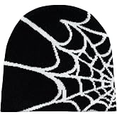 Pooyikoi Y2K Gothic Spider Pattern Wool Acrylic Knitted Hat Women Beanie Winter Warm Beanies Men Casual Skullies Outdoor