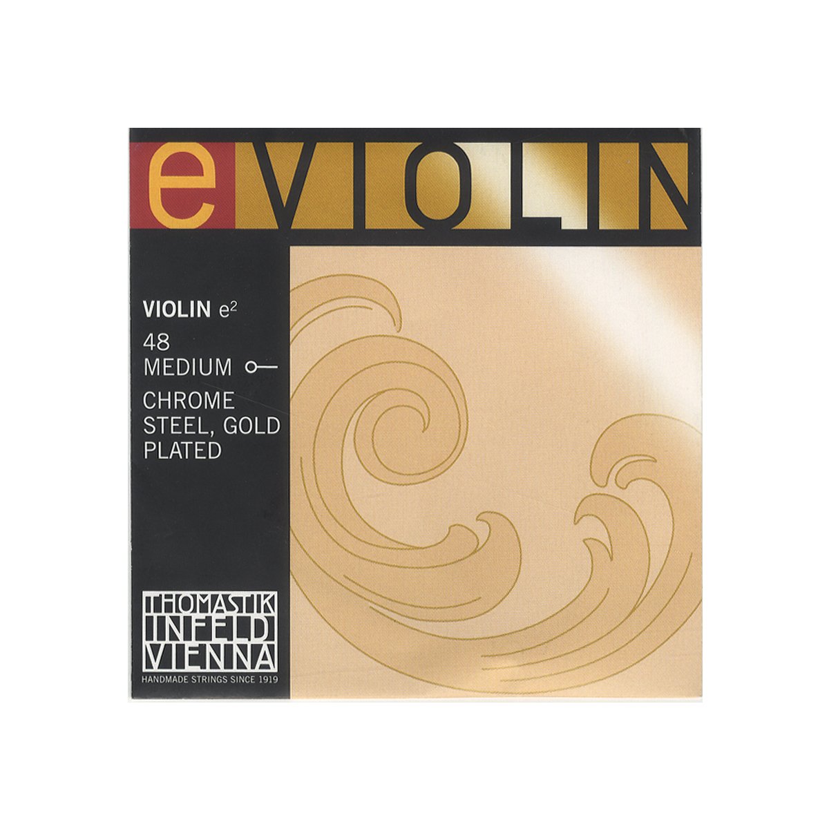 Thomastik single string for 4/4 violin special E-string chrome steel 48 carat gold plated, medium - for those who like to experiment